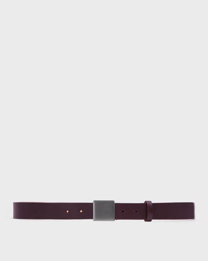 Belts Men Theory Leather Belt Bordeaux