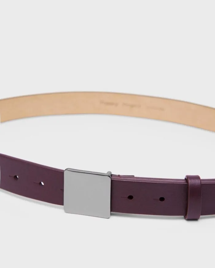 Belts Men Theory Leather Belt Bordeaux