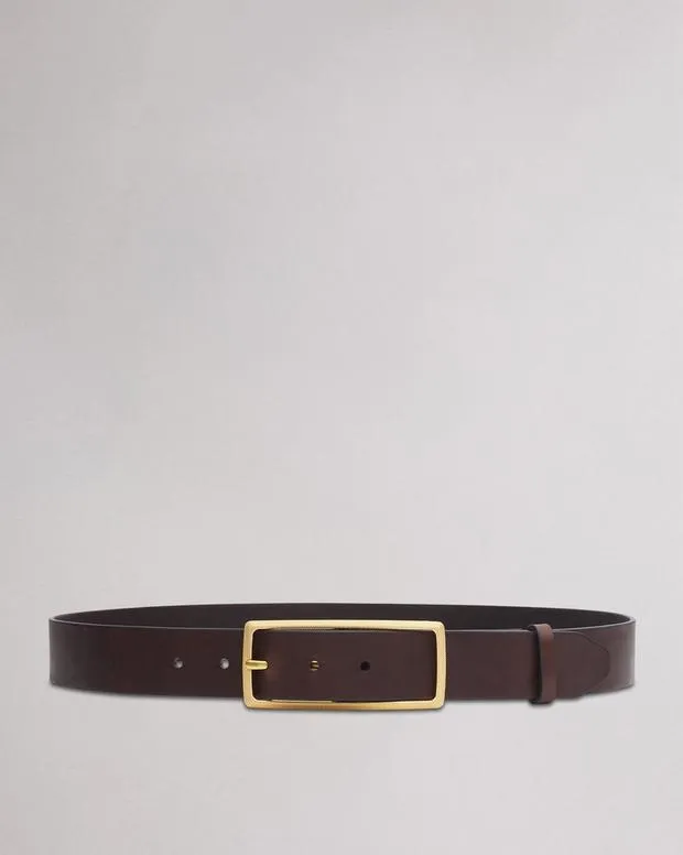 Belts Women Rag and Bone Rebound Leather Belt Dark Espresso