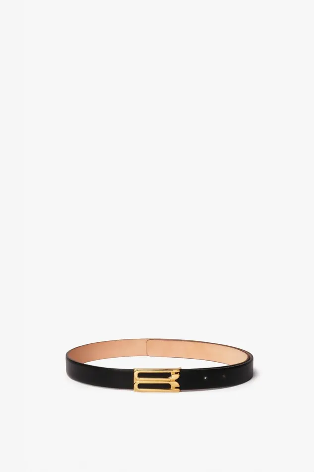 Belts Women Victoria Beckham Frame Buckle Belt In Black Leather