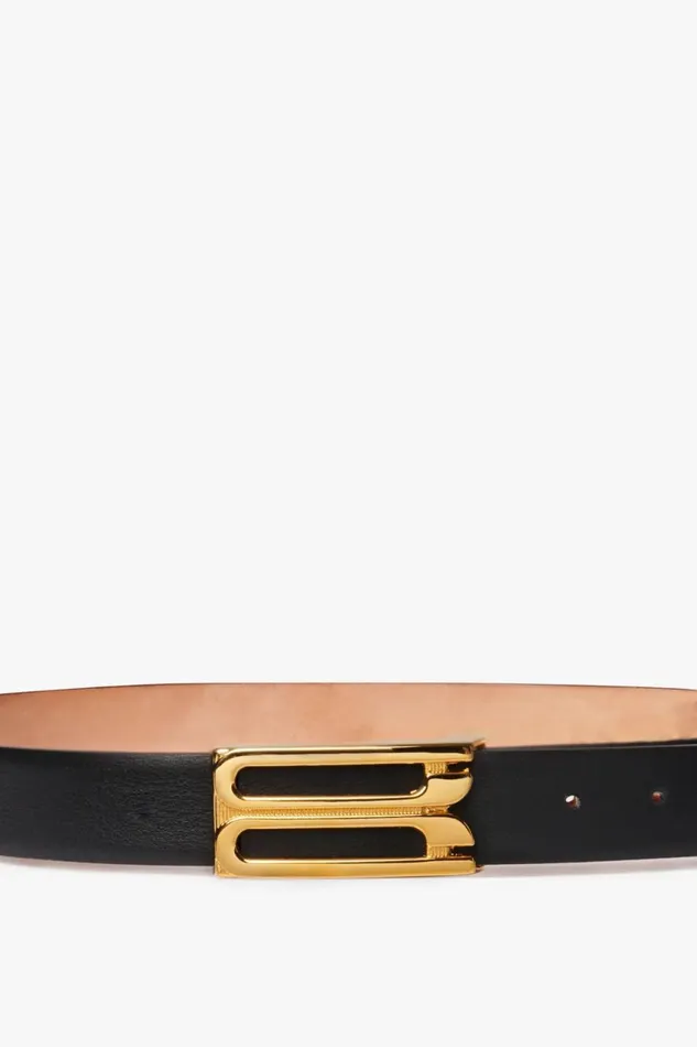 Belts Women Victoria Beckham Frame Buckle Belt In Black Leather