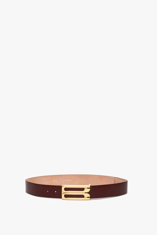 Belts Women Victoria Beckham Jumbo Frame Belt In Burgundy Leather