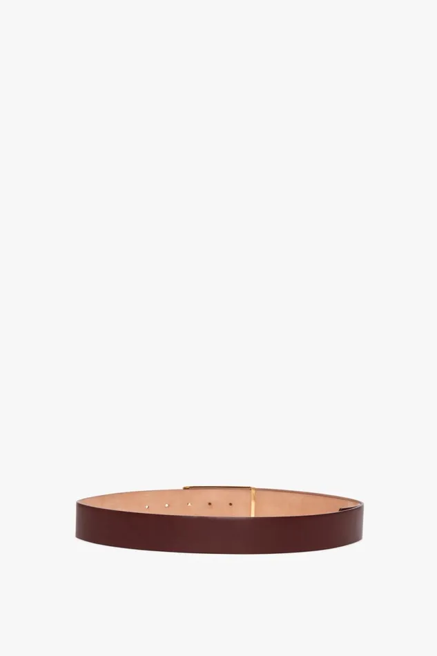 Belts Women Victoria Beckham Jumbo Frame Belt In Burgundy Leather