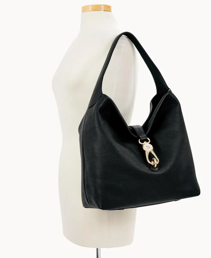 Belvedere Logo Lock Shoulder Bag Black Woman Dooney and Bourke Shoulder Bags Belvedere Logo Lock Shoulder Bag Black Woman Dooney and Bourke Shoulder Bags