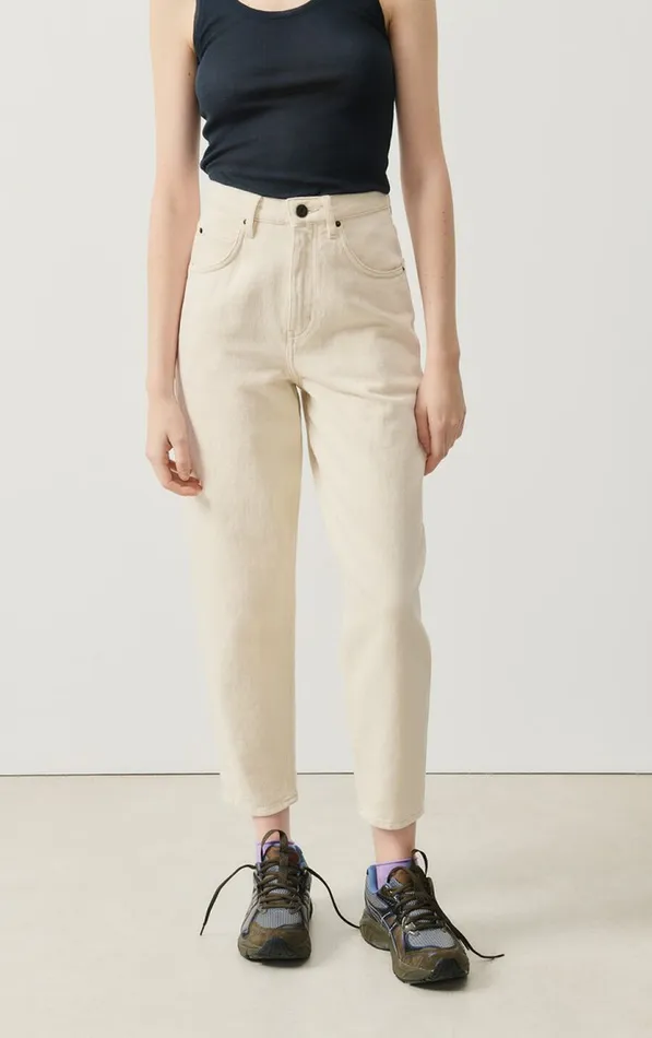 Big Carrot Jeans Tineborow Ecru Women American Vintage Jeans