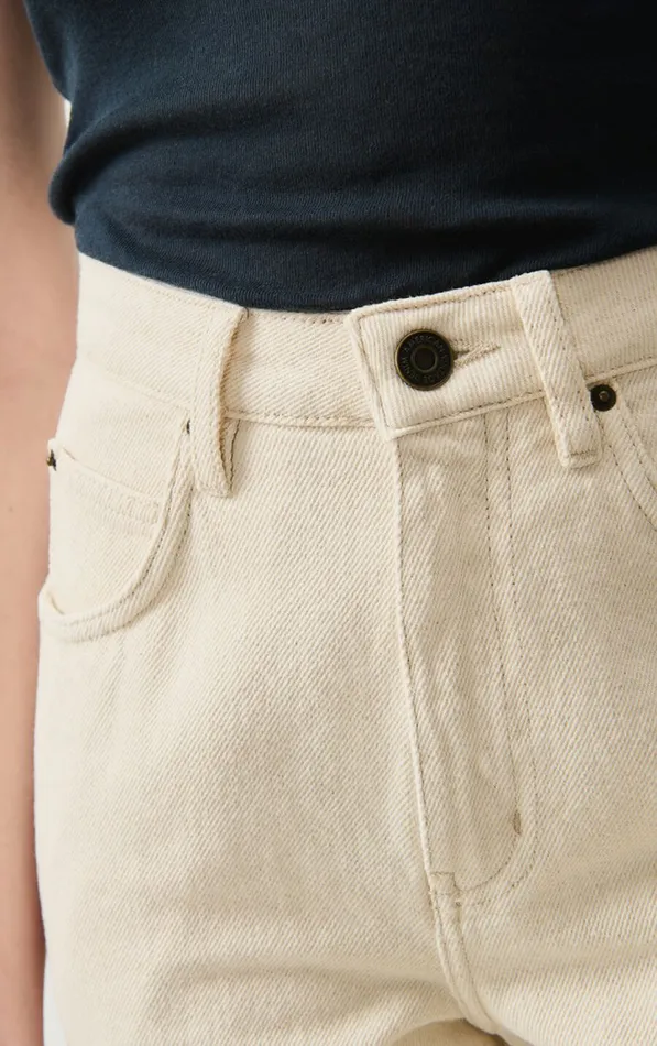 Big Carrot Jeans Tineborow Ecru Women American Vintage Jeans Big Carrot Jeans Tineborow Ecru Women American Vintage Jeans