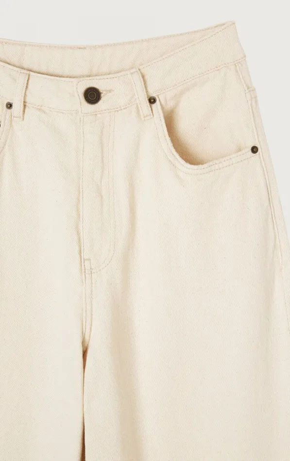 Big Carrot Jeans Tineborow Ecru Women American Vintage Jeans Big Carrot Jeans Tineborow Ecru Women American Vintage Jeans