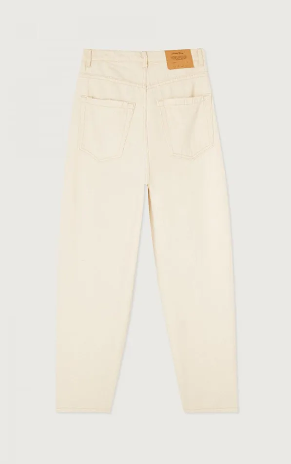 Big Carrot Jeans Tineborow Ecru Women American Vintage Jeans Big Carrot Jeans Tineborow Ecru Women American Vintage Jeans