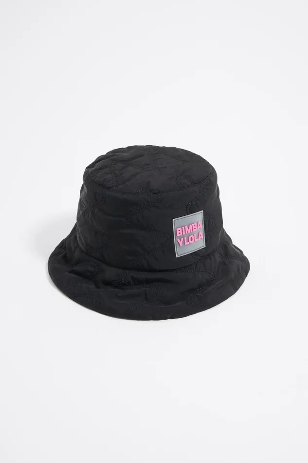 Black Nylon Bucket Hat Black Women Bimba Y Lola Hats And Caps