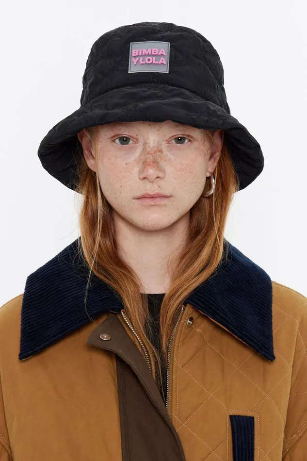 Black Nylon Bucket Hat Black Women Bimba Y Lola Hats And Caps Black Nylon Bucket Hat Black Women Bimba Y Lola Hats And Caps