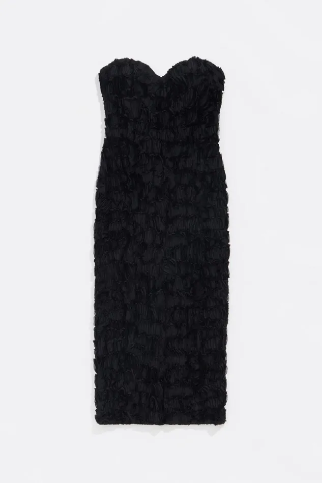 Black Sweetheart Neckline Dress Black Women Bimba Y Lola Dresses And Jumpsuits Black Sweetheart Neckline Dress Black Women Bimba Y Lola Dresses And Jumpsuits