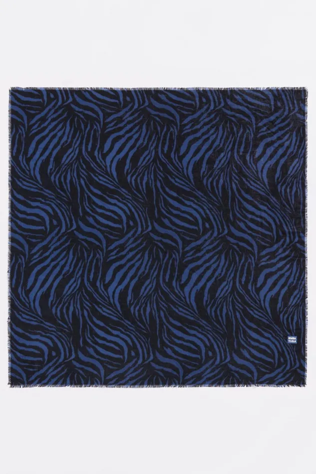 Black Zebra Print Shawl Black Women Bimba Y Lola Scarves