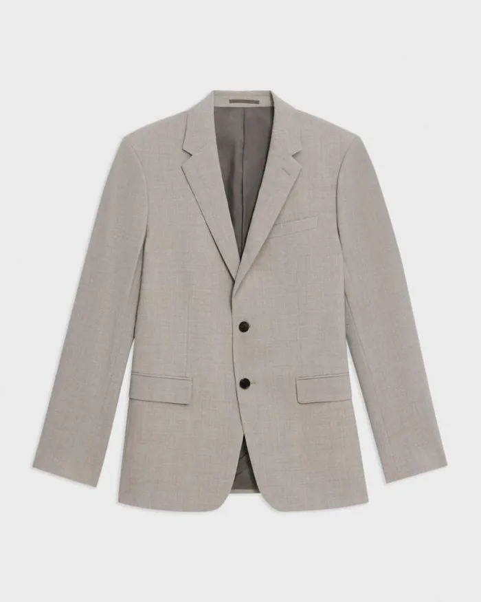 Blazers Jackets Men Theory Chambers Blazer In Stretch Wool Sand Melange Blazers Jackets Men Theory Chambers Blazer In Stretch Wool Sand Melange