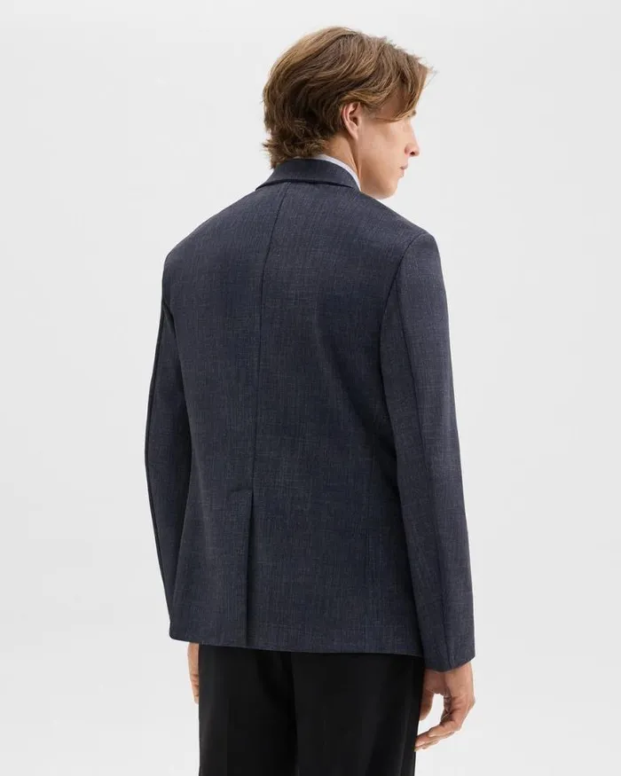 Blazers Jackets Men Theory Clinton Blazer In Herringbone Precision Ponte Baltic Melange Blazers Jackets Men Theory Clinton Blazer In Herringbone Precision Ponte Baltic Melange