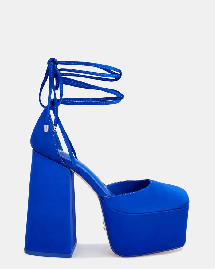 Block Heels NOVO Shoes Women ZOOSHI COBALT