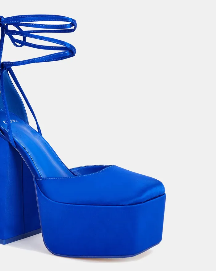 Block Heels NOVO Shoes Women ZOOSHI COBALT