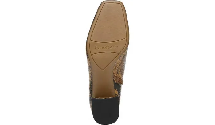Booties Women Franco Sarto Franco Marquee Bootie Brown Snake Print Leather
