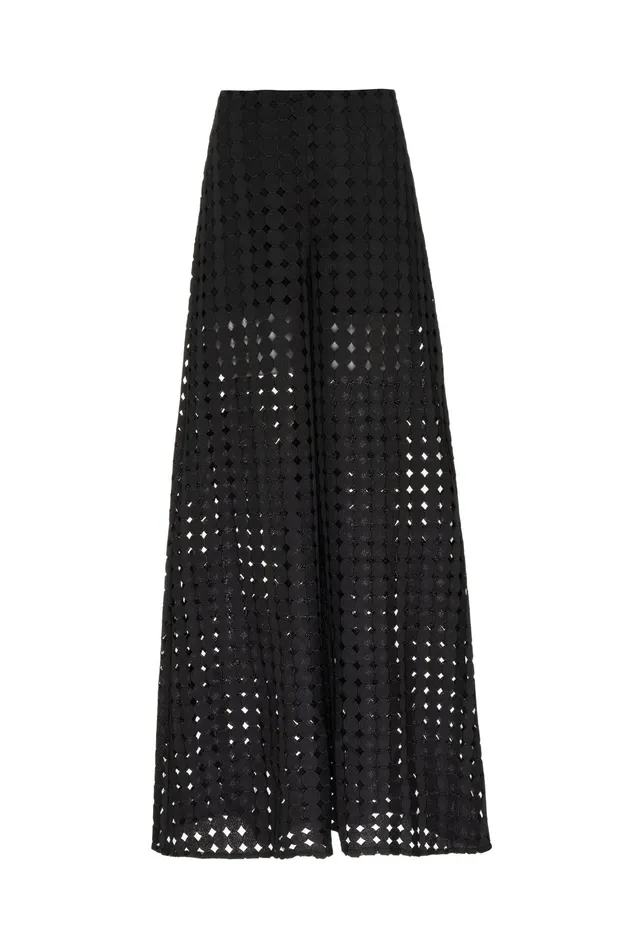 Bottoms Women PatBO EYELET WIDE LEG PANT EXCLUSIVEFINAL SALE