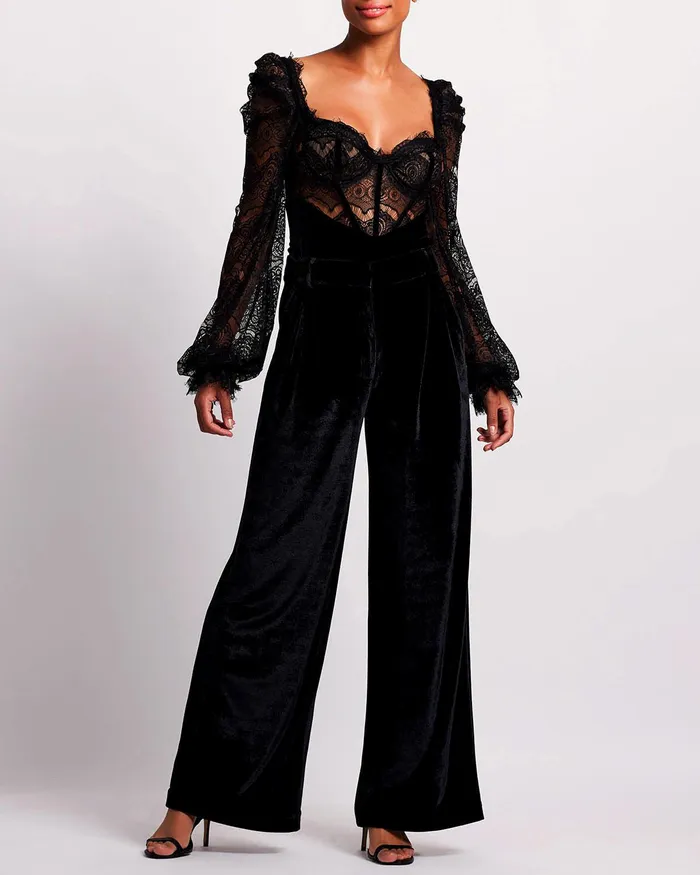 Bottoms Women PatBO Luxe Velvet Trouser