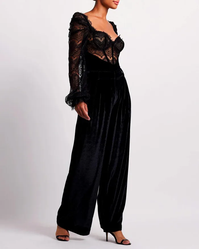 Bottoms Women PatBO Luxe Velvet Trouser