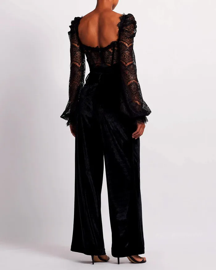 Bottoms Women PatBO Luxe Velvet Trouser