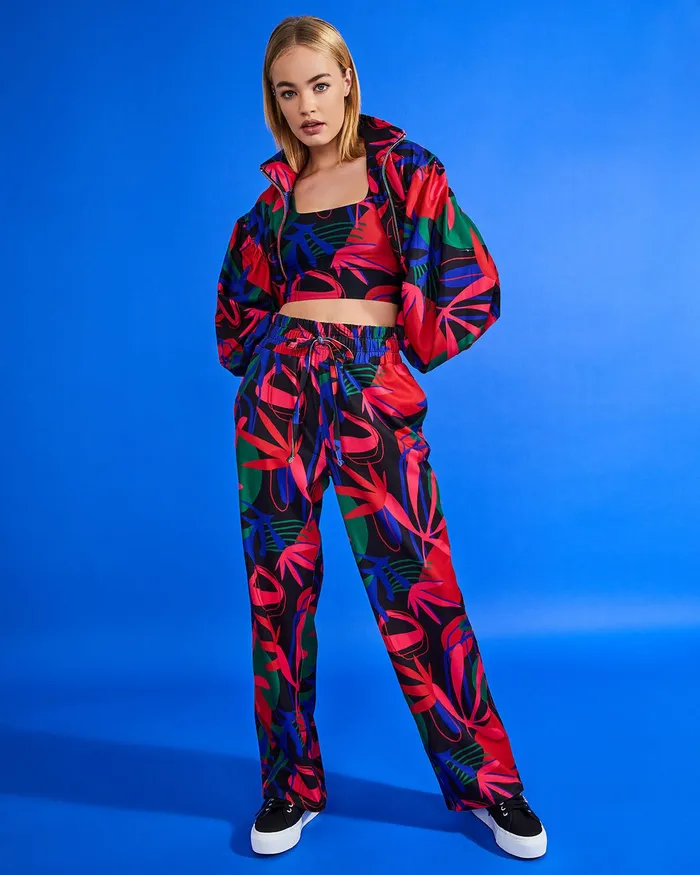 Bottoms Women PatBO RIO PRINT TRACK PANT FINAL SALE Bottoms Women PatBO RIO PRINT TRACK PANT FINAL SALE