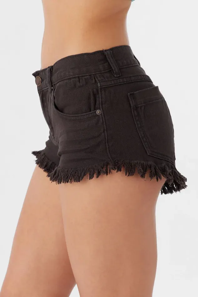 BOWIE DENIM SHORTS Washed Black Women O039NEILL Clothing