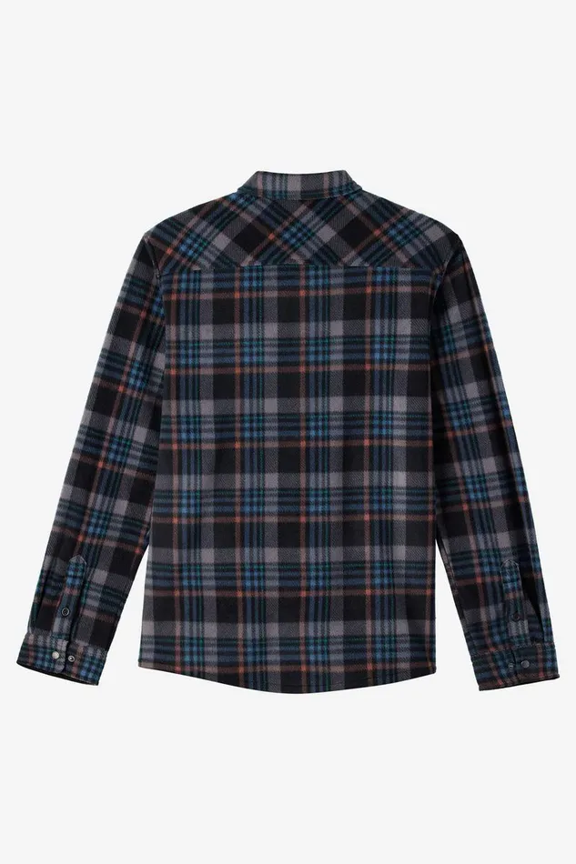 BOY039S GLACIER PLAID HIGH PILE SUPERFLEECE SHIRT Black Kids O039NEILL Boy039S Clothing