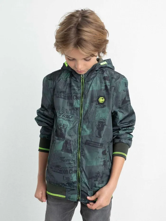 Boys Jackets Petrol Industries AllOver Printed Jacket Forest Night