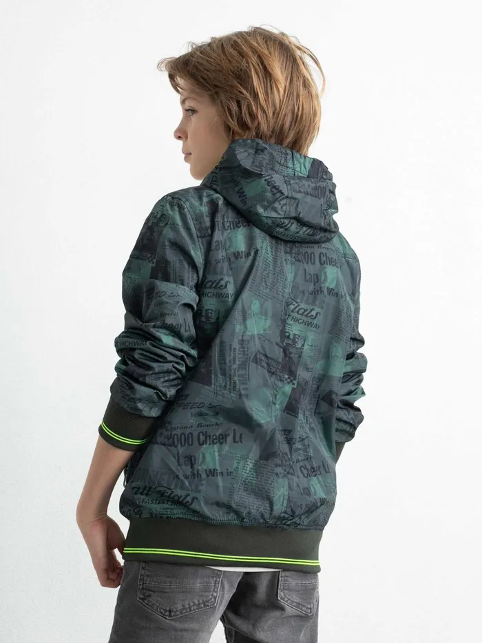 Boys Jackets Petrol Industries AllOver Printed Jacket Forest Night
