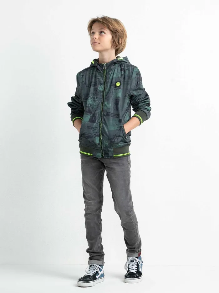 Boys Jackets Petrol Industries AllOver Printed Jacket Forest Night