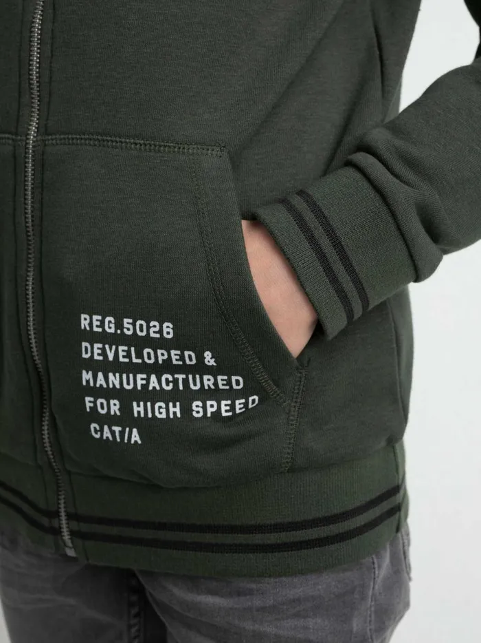 Boys Knits and Sweats Petrol Industries Zipped Hoodie Forest Night