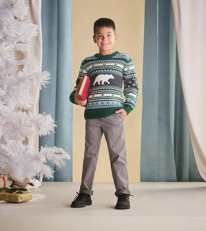 Boys Polar Bear Crew Neck Sweater Hatley