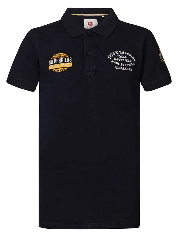 Boys Poloshirts Petrol Industries Sporty Polo Shirt Midnight Navy