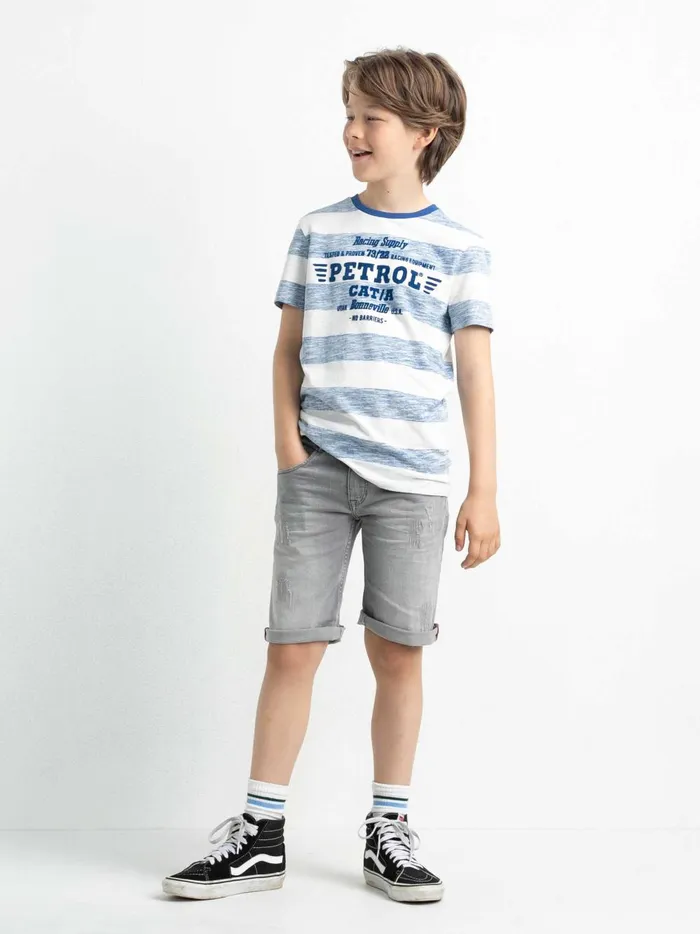 Boys Shorts Petrol Industries Blizzard Denim Shorts Burnout
