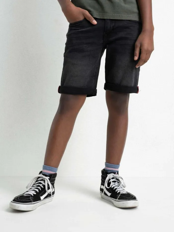 Boys Shorts Petrol Industries Bullseye Denim Shorts Black Stone