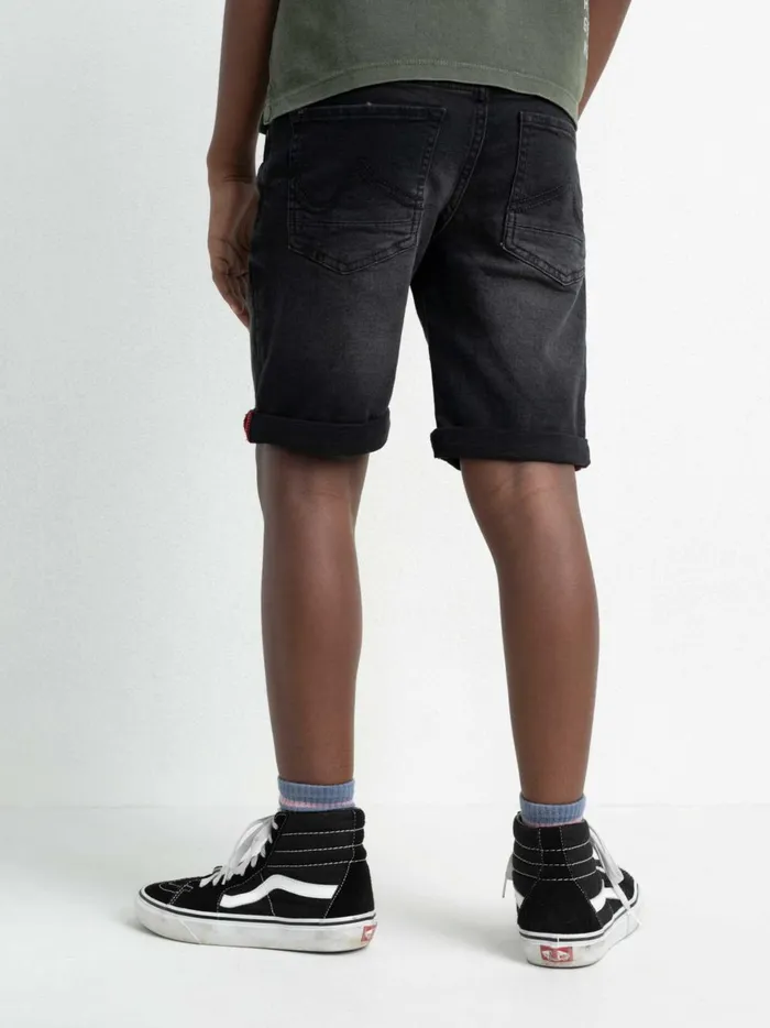 Boys Shorts Petrol Industries Bullseye Denim Shorts Black Stone