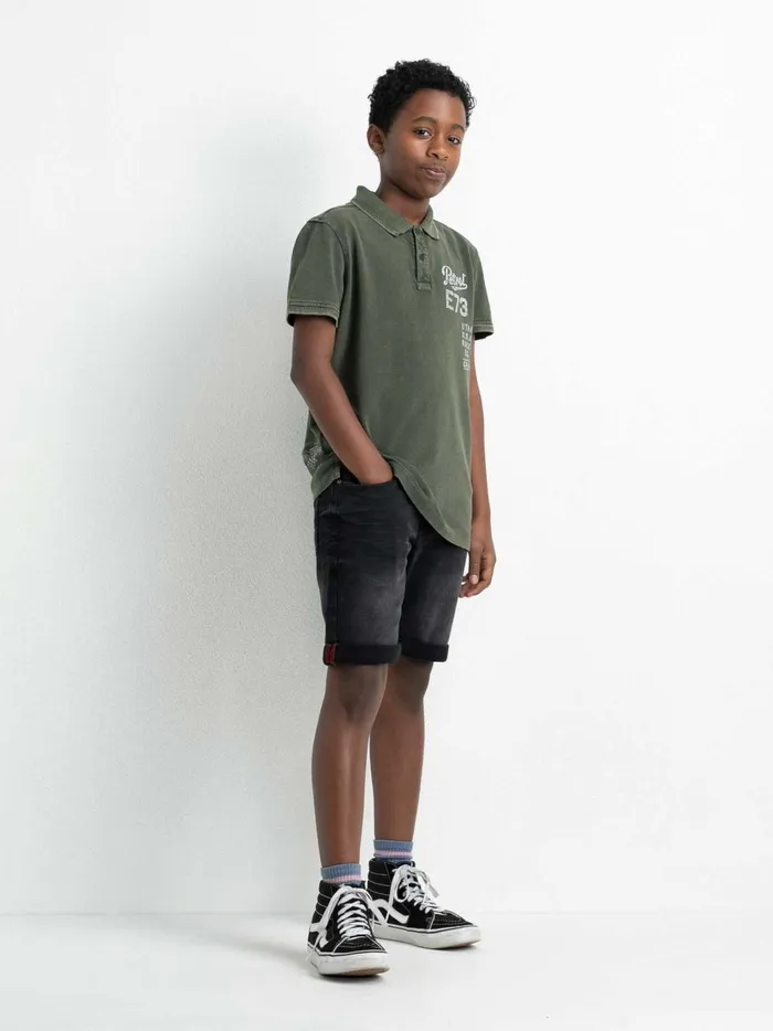 Boys Shorts Petrol Industries Bullseye Denim Shorts Black Stone