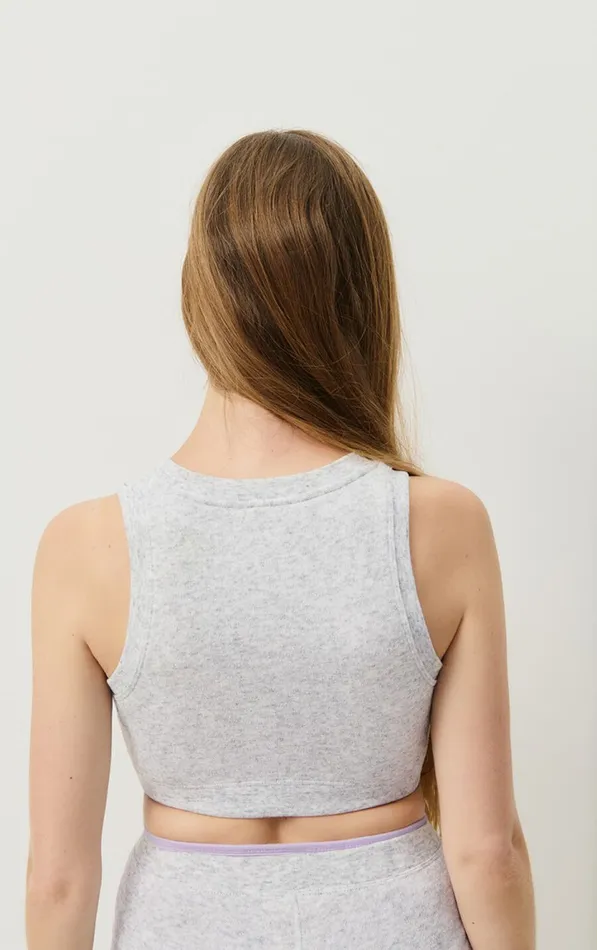 Bra Evona Melange Light Grey Women American Vintage Loungewear Bra Evona Melange Light Grey Women American Vintage Loungewear