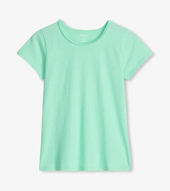 Braided Neck Tee 8211 Ice Green Hatley