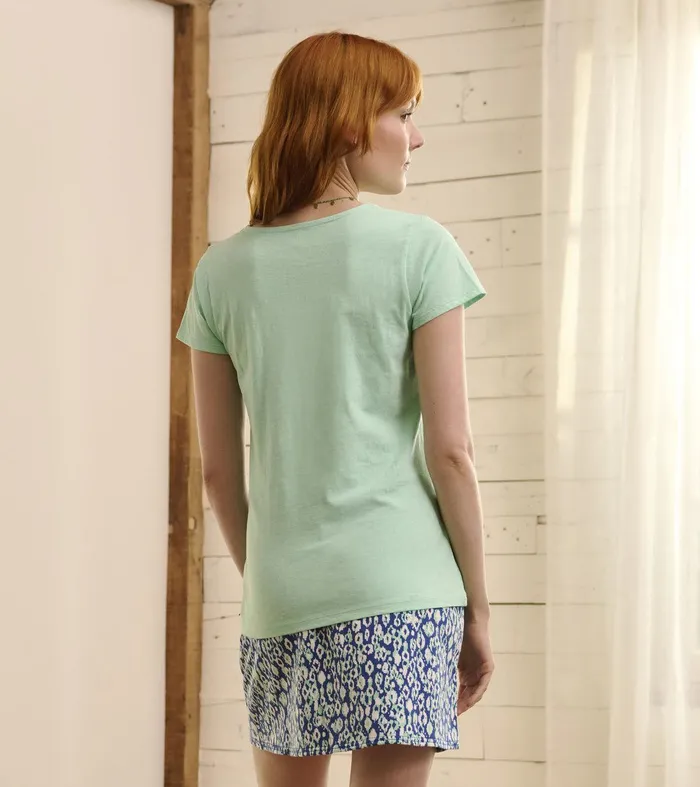 Braided Neck Tee 8211 Ice Green Hatley