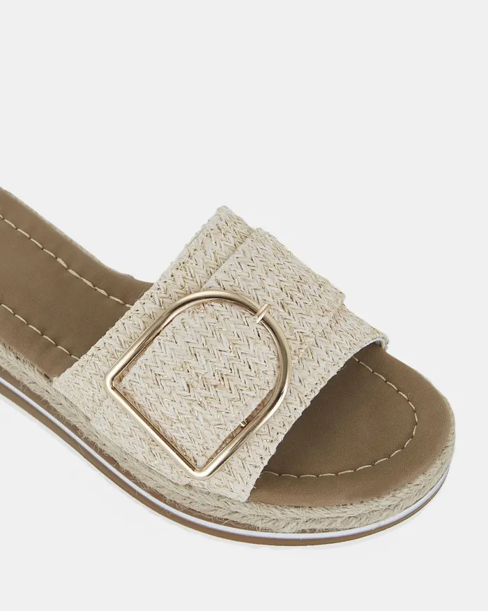 BRAVE METALLIC RAFFIA Women Slides NOVO Shoes