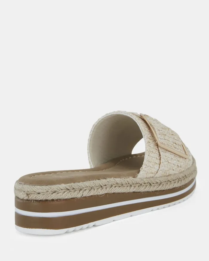 BRAVE METALLIC RAFFIA Women Slides NOVO Shoes