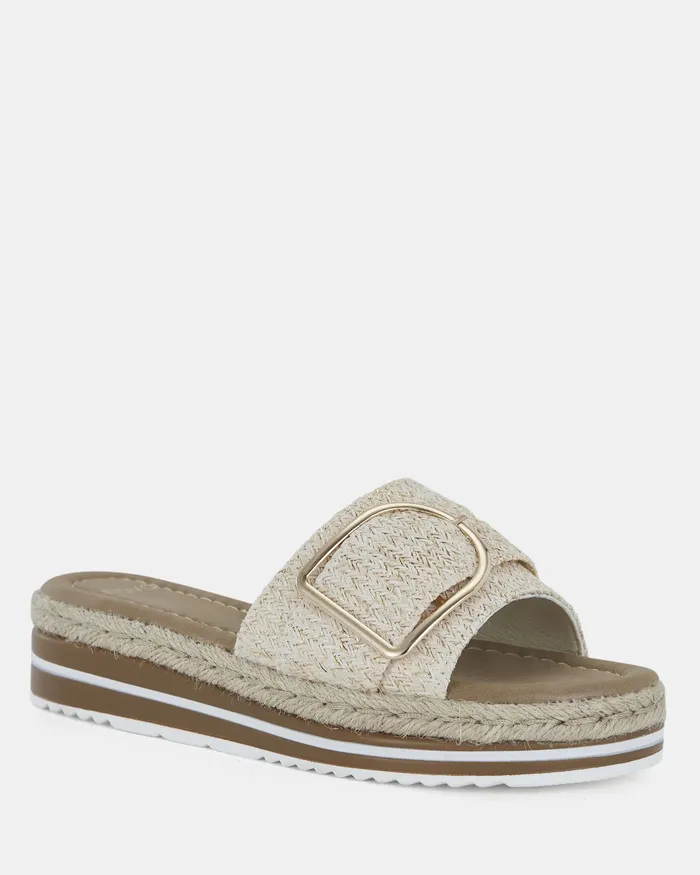 BRAVE METALLIC RAFFIA Women Slides NOVO Shoes