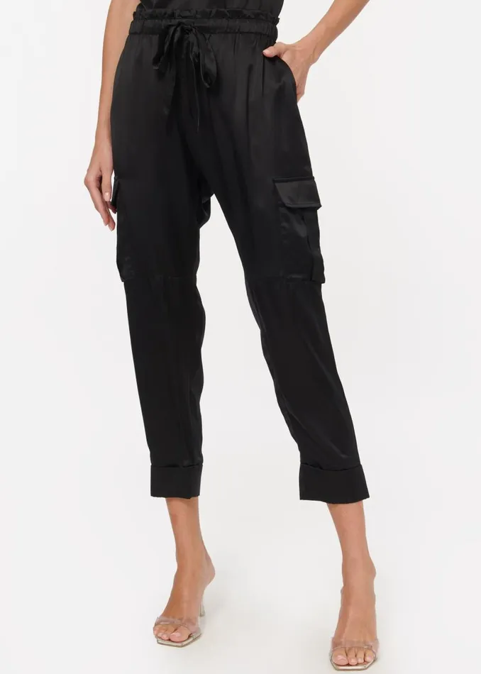 CAMI NYC Bottoms Women Carmen Cargo Pant Black
