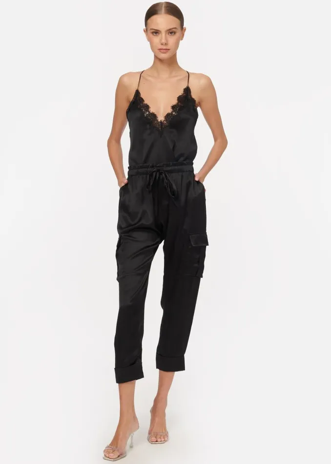 CAMI NYC Bottoms Women Carmen Cargo Pant Black