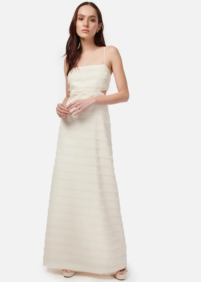 CAMI NYC Dresses Women Bryson Fringe Dress Ceramic