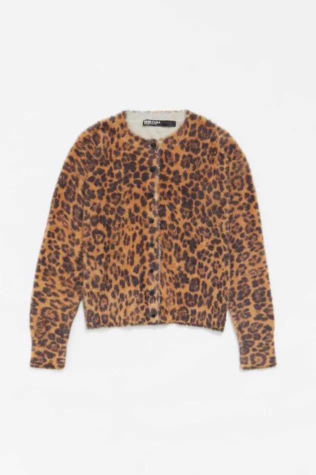 Cardigan Fourrure Ajust Leopard Naturel Leopard Natural Women Bimba Y Lola Knitwear Cardigan Fourrure Ajust Leopard Naturel Leopard Natural Women Bimba Y Lola Knitwear