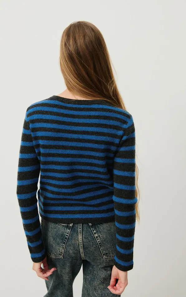 Cardigan Raxow Olympiad Striped Charcoal Melange Women American Vintage Jumpers and Cardigans Cardigan Raxow Olympiad Striped Charcoal Melange Women American Vintage Jumpers and Cardigans