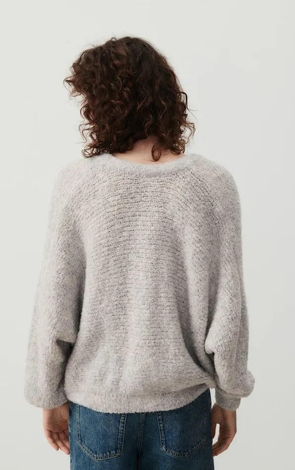 Cardigan Zolly Heather Grey Women American Vintage Jumpers and Cardigans